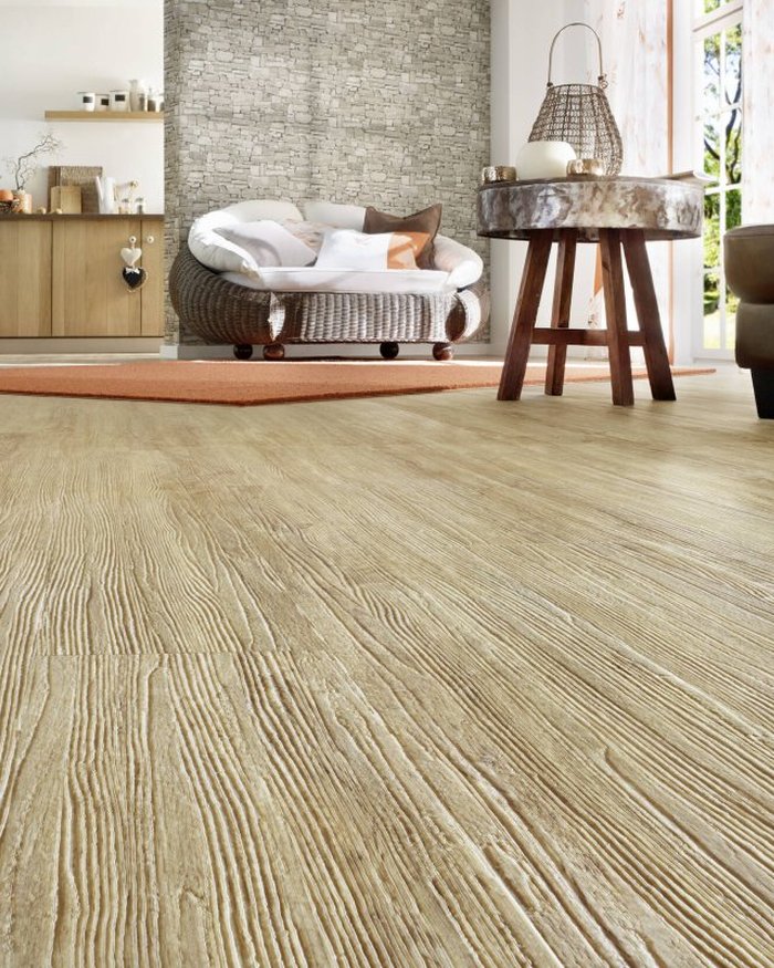 Woonkamer met JOKA LVT Designvloer 555 5508 Champagne Oak 